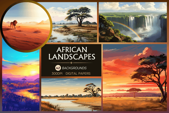 African Landscapes Backgrounds: A Designer's Visual Toolkit