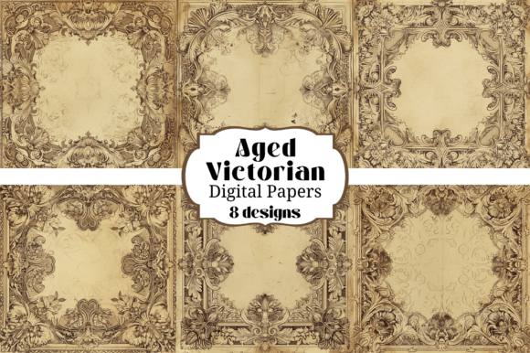 Aged Victorian Digital Paper Backgrounds: Timeless Textures for Modern Makers