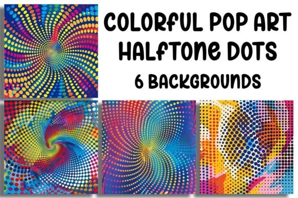 Colorful Halftone Dot Backgrounds: A Pop Art Revival