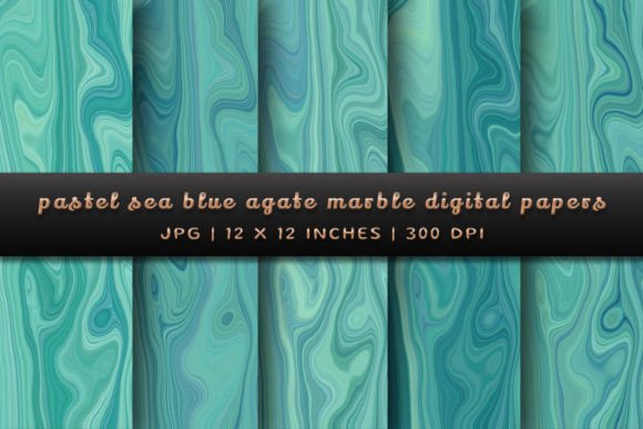 Elevate Your Brand with Pastel Sea Blue Agate Marble
