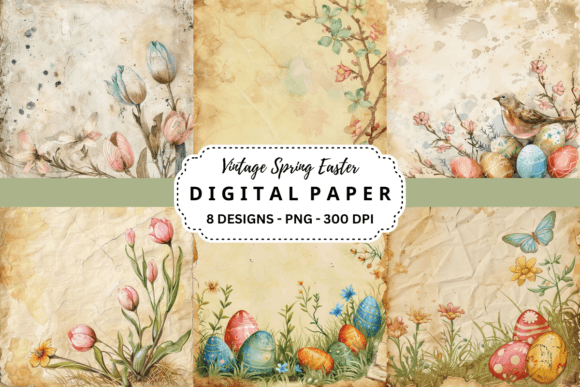 Refreshing Your Designs with Vintage Spring Easter Backgrounds