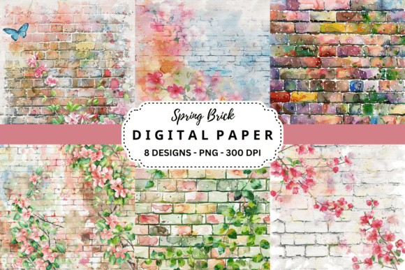 Spring Brick Backgrounds: A Versatile Asset for Modern Design