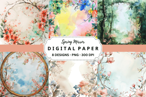 Spring Mirror Backgrounds: A Designer's Guide to This Floral Asset