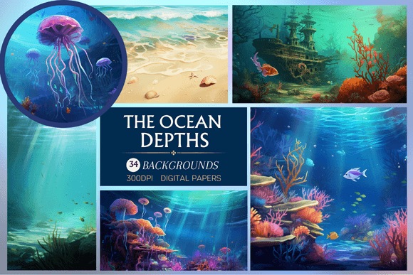 Unveiling Ocean Depths: Digital Papers for Creative Projects