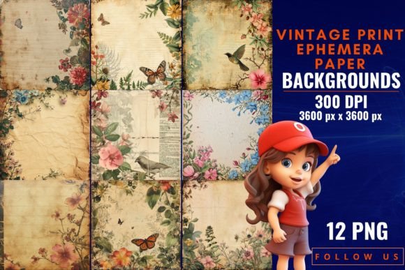 Vintage Print Ephemera Paper Backgrounds: A Designer's Guide