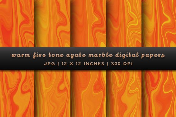 Warm Fire Tone Agate Marble Backgrounds
