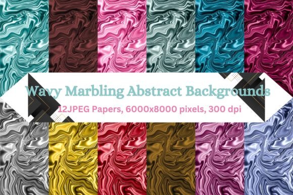 Wavy Marble Abstract Backgrounds for Modern Design